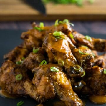 roasted chicken wings with hot sauce