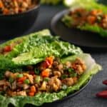 Sweet and Spicy Chicken romaine lettuce wraps
