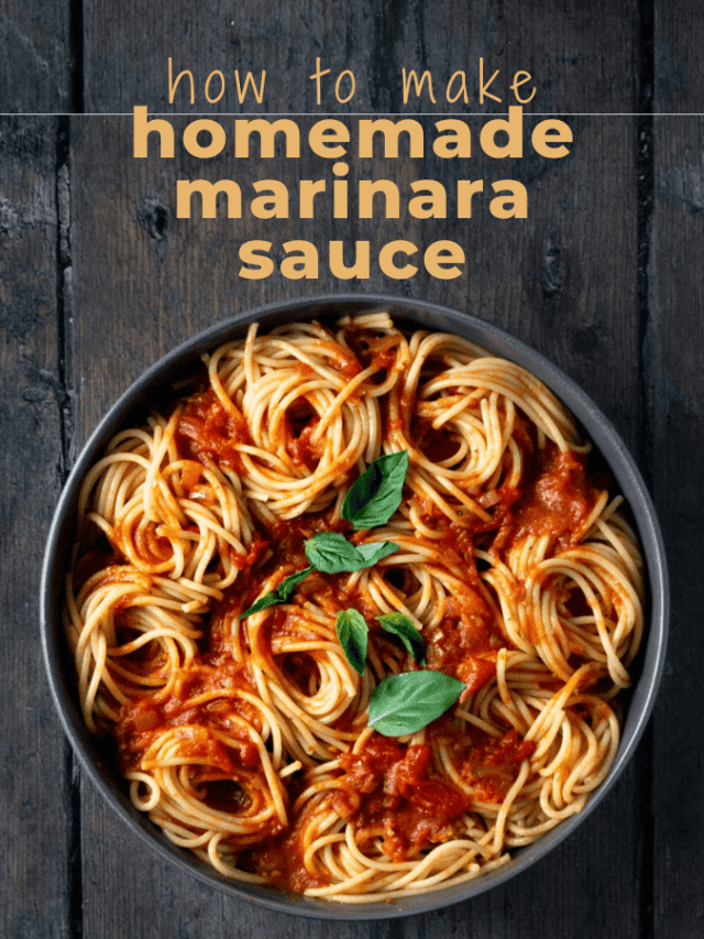 How to make homemade marinara sauce